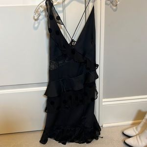 XS For Love and Lemons - silk and lace dress with beautiful strap details